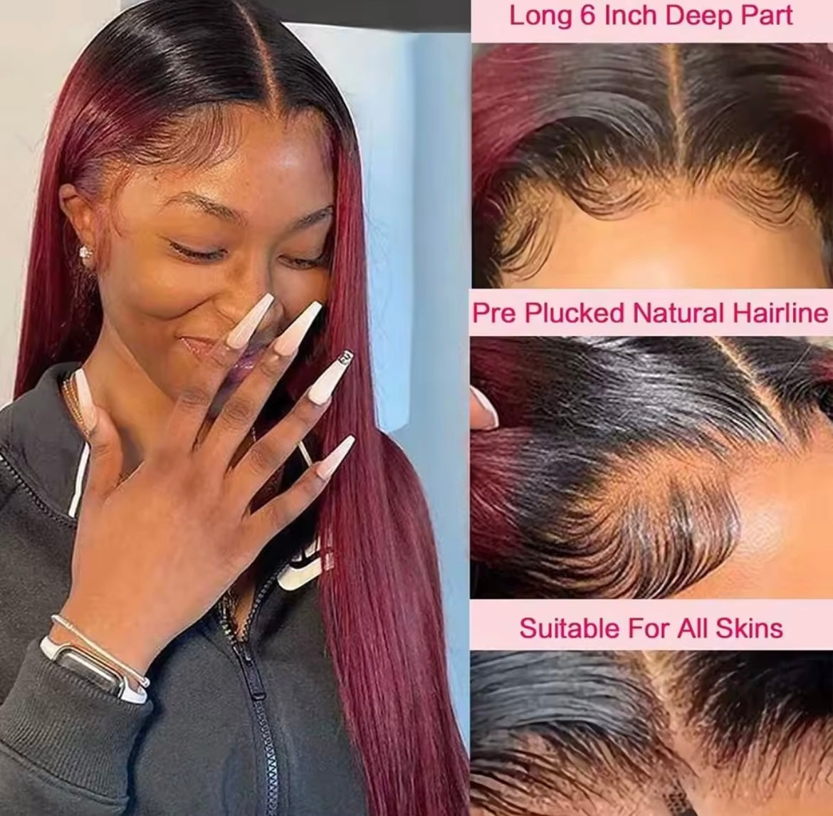 13x6 Ombre Burgandy BOSS