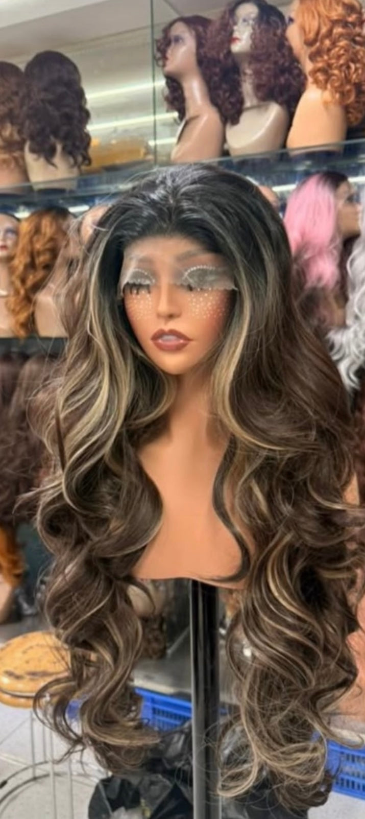 Glueless brown Champagne Waves
