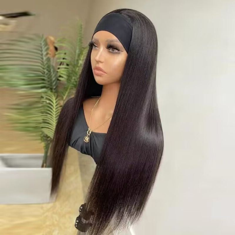 Bone straight Headband wig