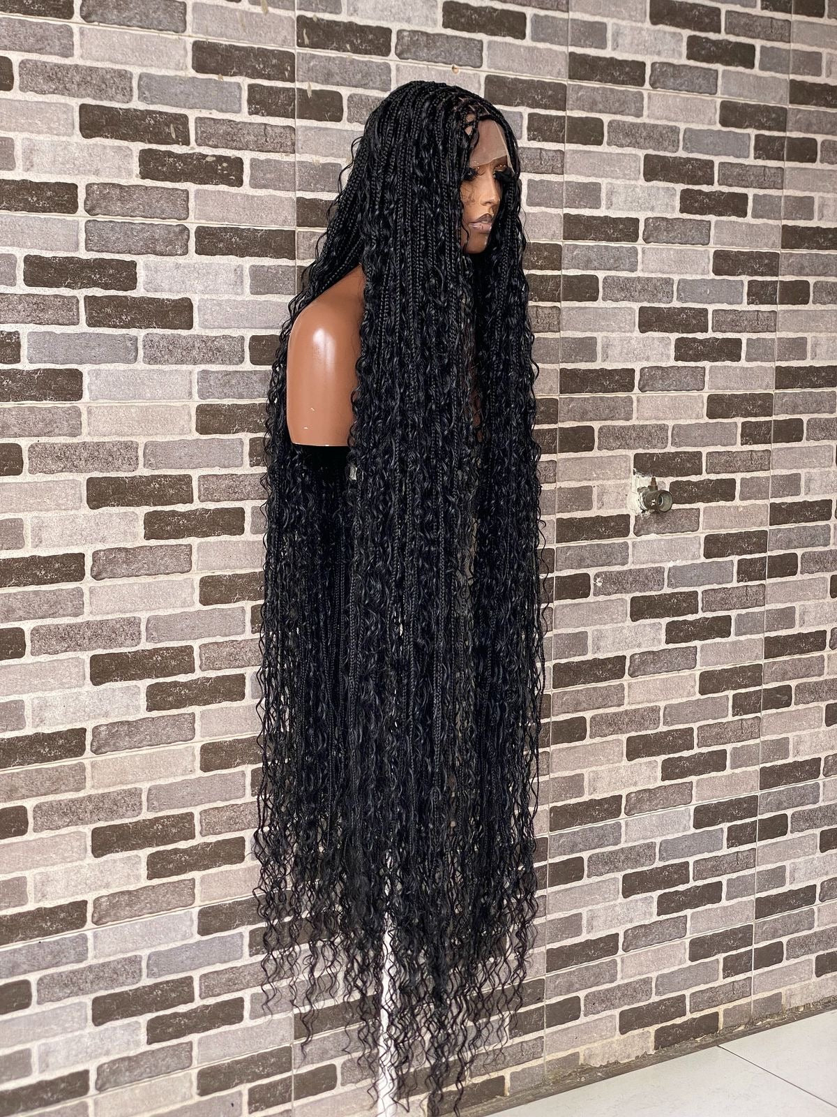 34 inch Braided BOHO WIG