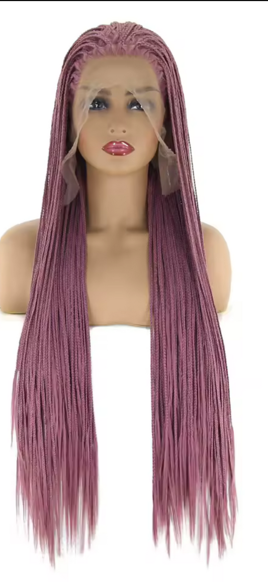 Pink Braided Wig