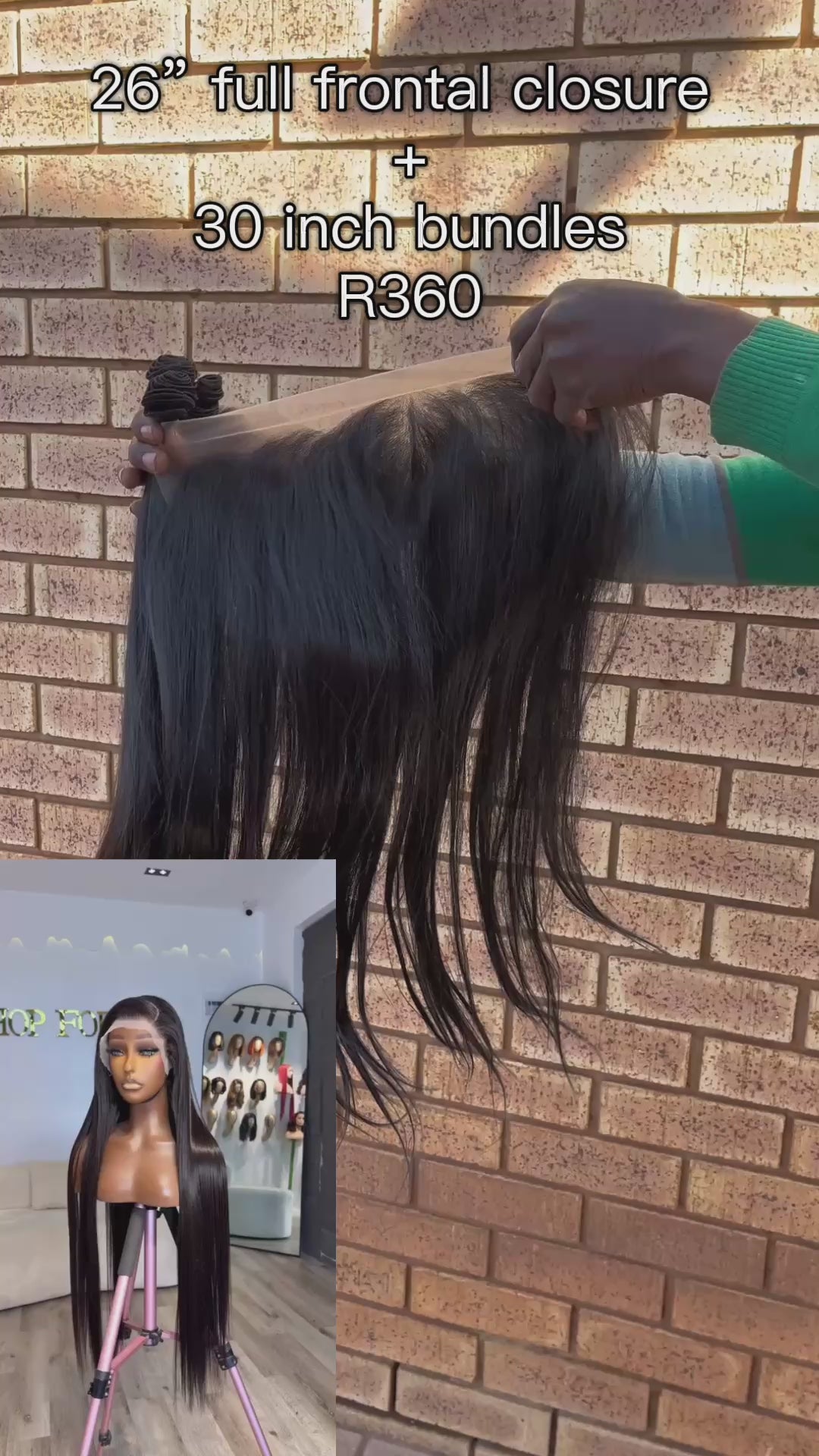 3x bundles 30”+ 26” closure